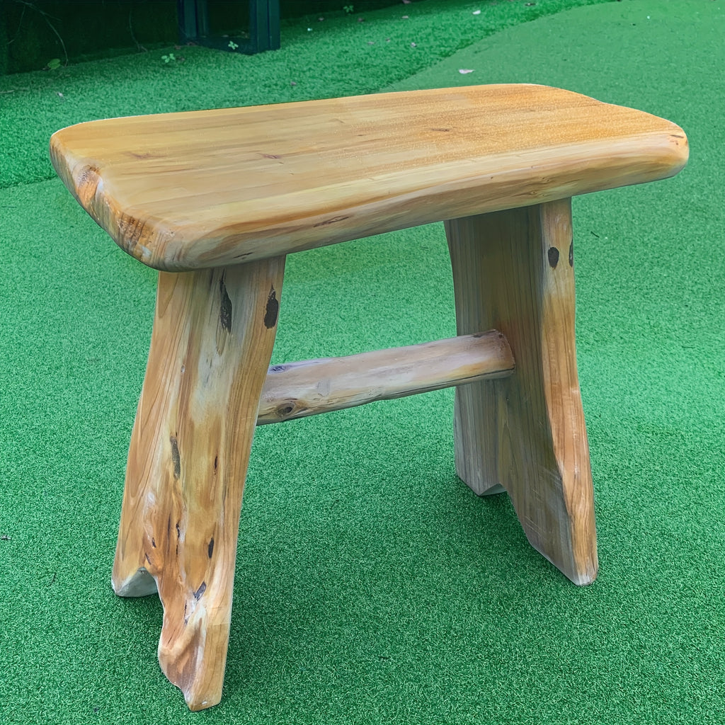 Irregular Shape Design All Solid Wood Fir Stool, Organized-life Wood Stump Side Stool, Tree Stump End Table Stool, Foot Stool, Natural Plant Stand For Garden Living Room, Small Lamp, Accent Stool, Piece Of Art Cedar Roots, Rustic Wood Side Stool